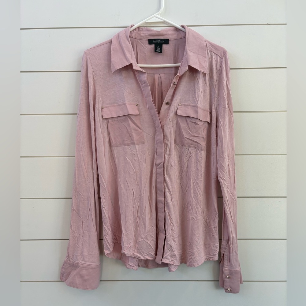 White House Black Market Blush Blouse